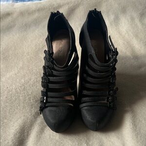 Women’s Aldo Black Multi-Strap Pointed-Toe Heels